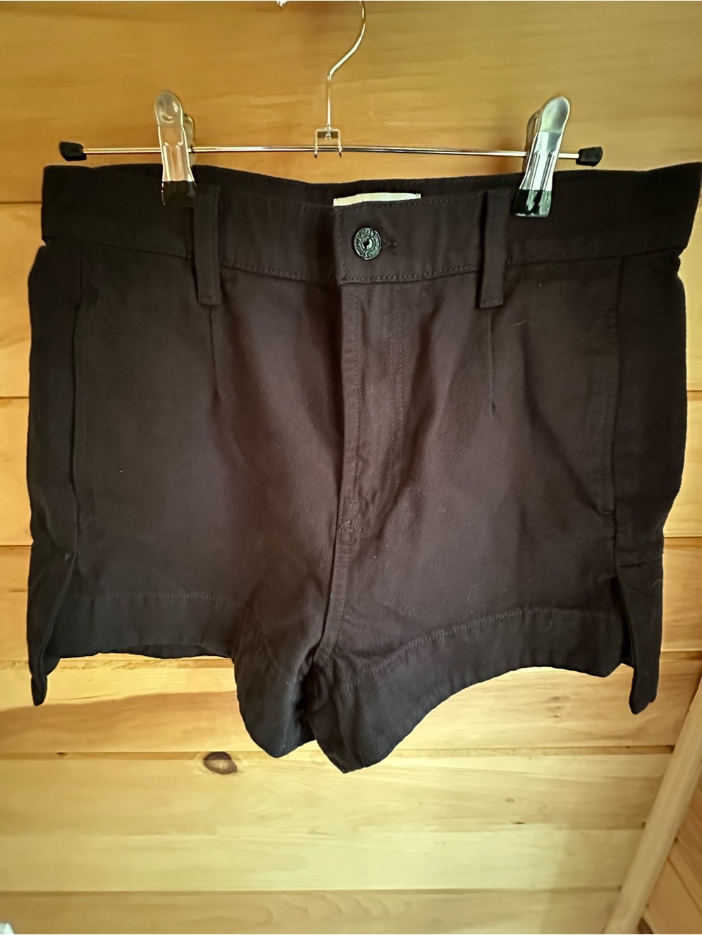 7 For All Mankind Black High Waist Women's Shorts